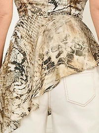 Eco Giselle Printed Asymmetrical Top