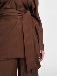 Eco Greta Linen-Blend Wrap Tunic