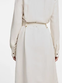Eco Greta Linen-Blend Safari Dress