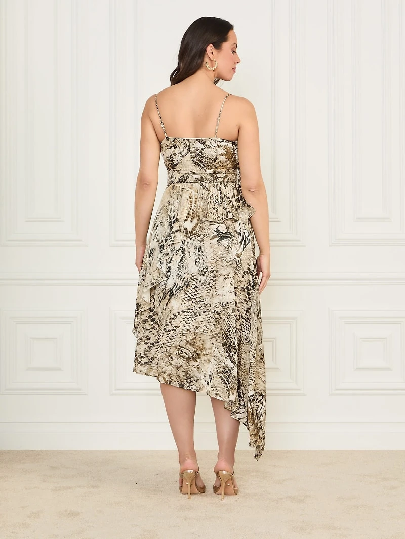 Eco Giselle Printed Asymmetrical Dress