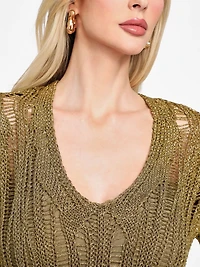 Lucky Crochet Flared Dress