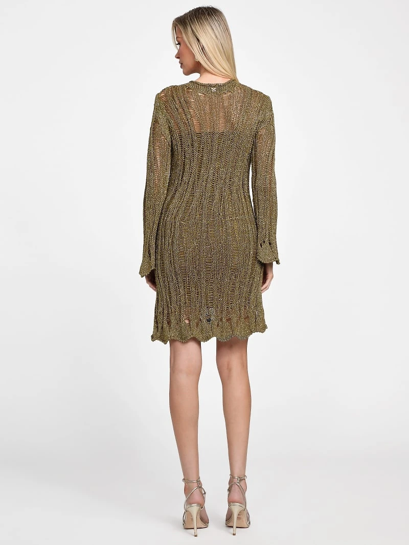 Lucky Crochet Flared Dress