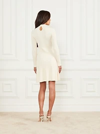 Candice Lace-Trim Sweater Dress