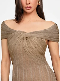 Gia Twisted Lurex Dress