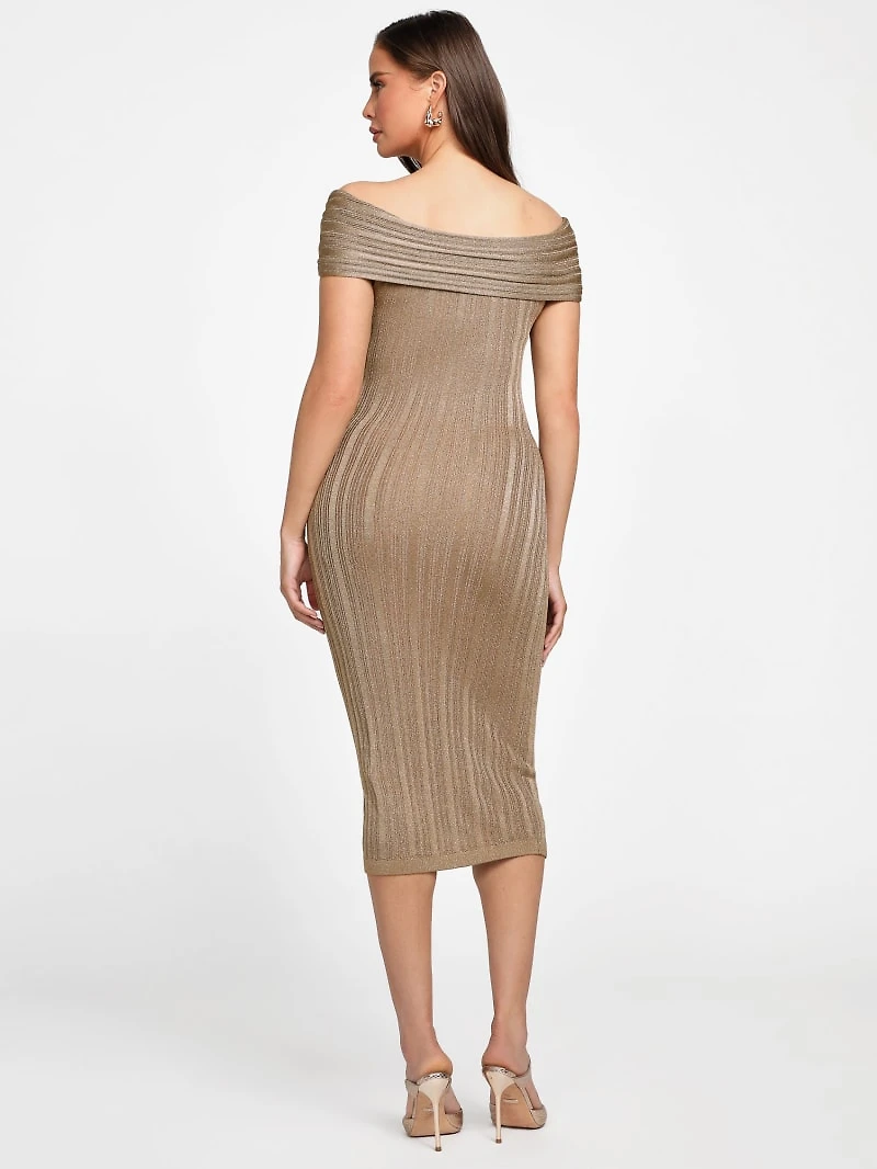 Gia Twisted Lurex Dress