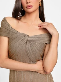 Gia Twisted Lurex Dress
