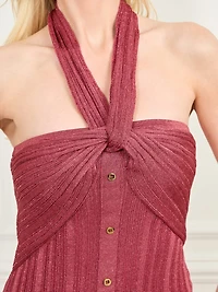 Gia Halter Lurex Dress