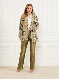 Natalie Printed Short Trench Coat