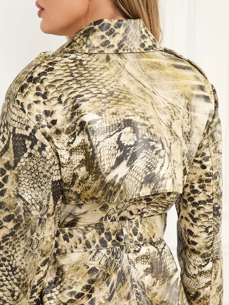 Natalie Printed Short Trench Coat