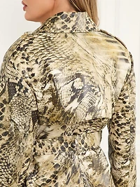 Natalie Printed Short Trench Coat