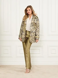 Natalie Printed Short Trench Coat