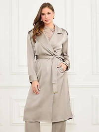 Eva Satin Trench Coat