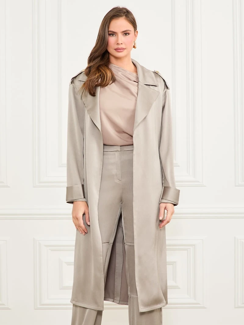 Eva Satin Trench Coat