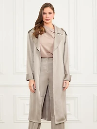 Eva Satin Trench Coat
