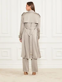 Eva Satin Trench Coat