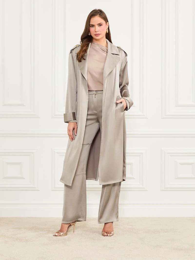 Eva Satin Trench Coat