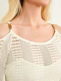 Emma Cold-Shoulder Sweater Top