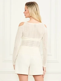 Emma Cold-Shoulder Sweater Top