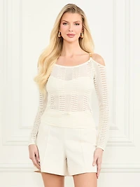 Emma Cold-Shoulder Sweater Top
