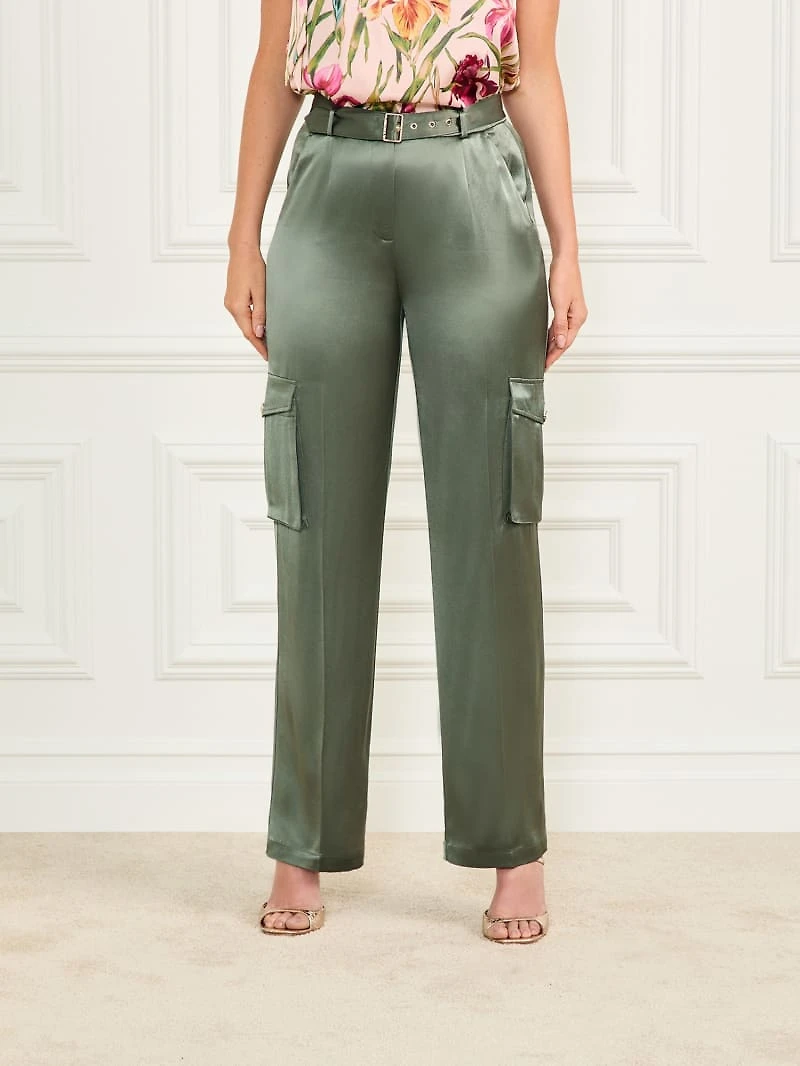 Fannie Satin Cargo Pant