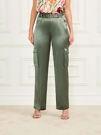 Fannie Satin Cargo Pant