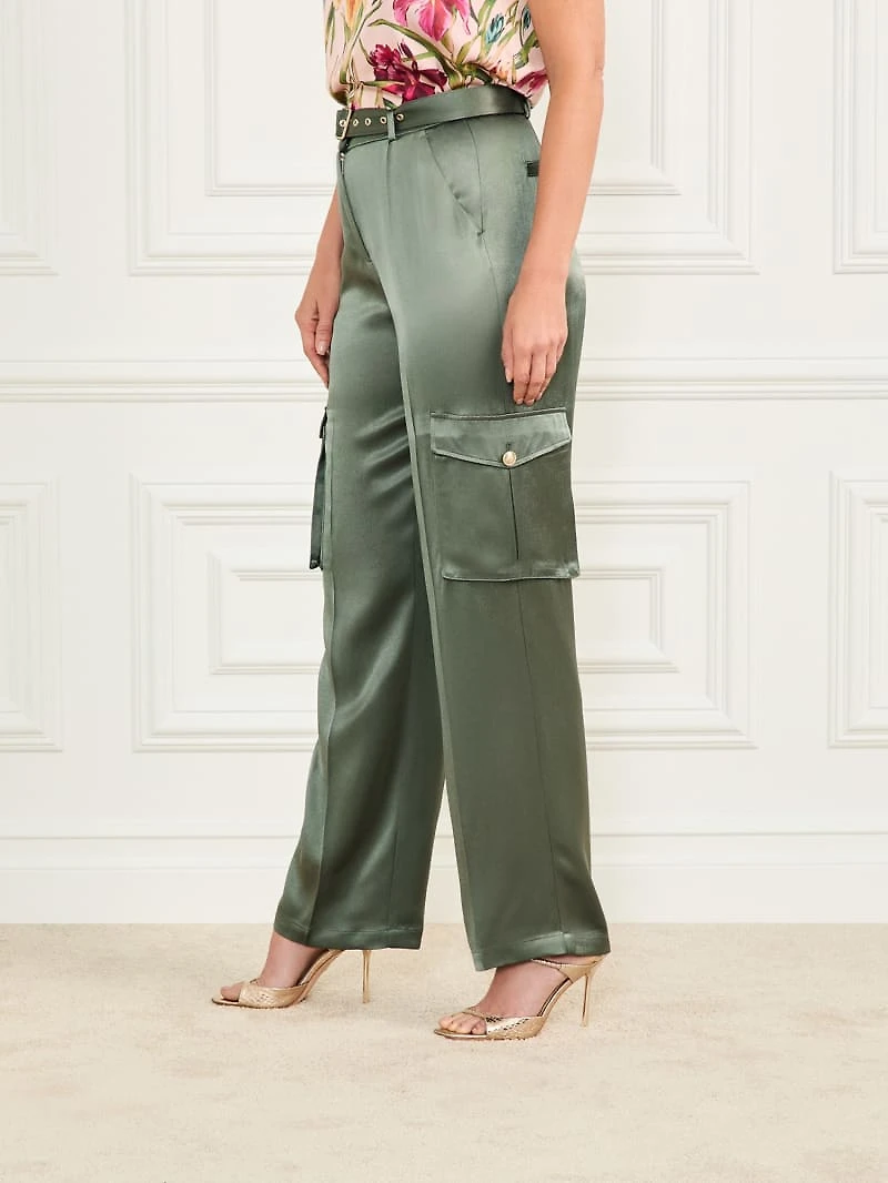 Fannie Satin Cargo Pant