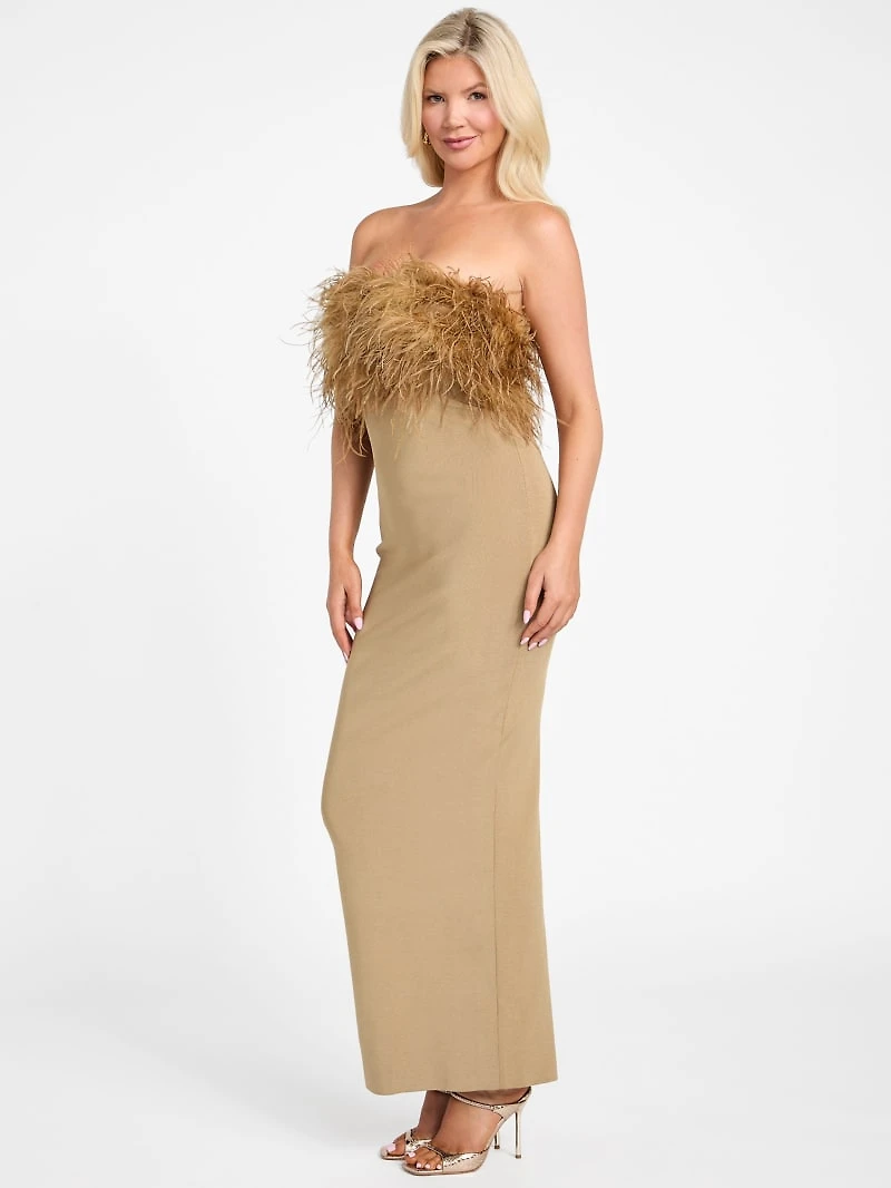 Evita Feather Bandage Gown