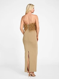 Evita Feather Bandage Gown