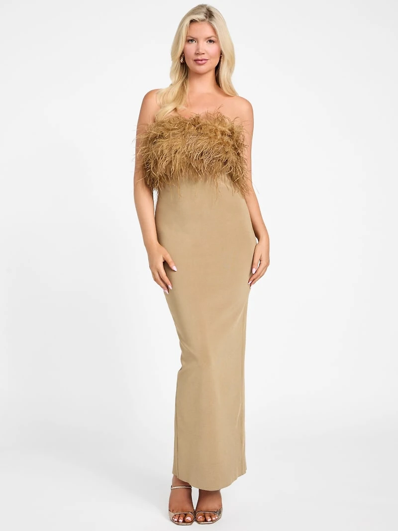 Evita Feather Bandage Gown