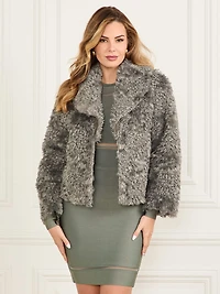Margot Longline Faux-Fur Coat