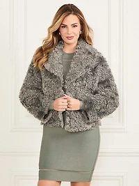 Margot Longline Faux-Fur Coat