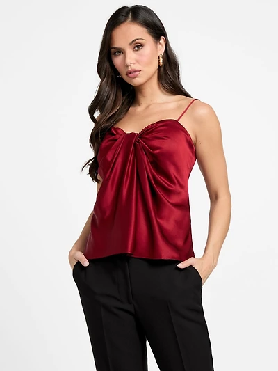 Aretha Satin Twisted Top