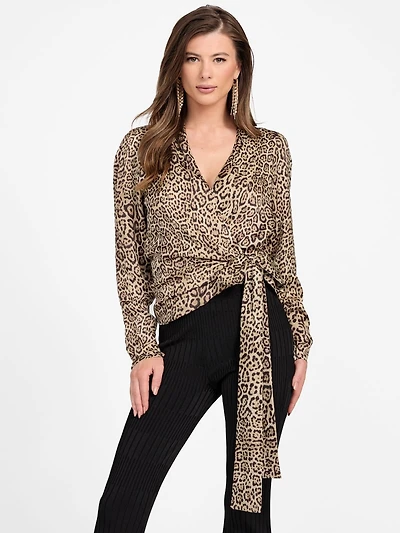 Eco Alanis Printed Wrap Blouse