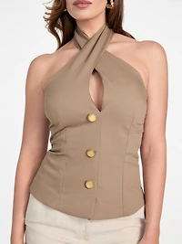 Eco Nada Crossed Halter Top