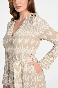 Britney Monogram Maxi Dress