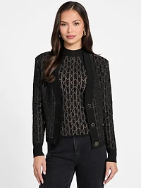 Billie Monogram Cardigan Sweater
