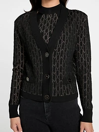 Billie Monogram Cardigan Sweater