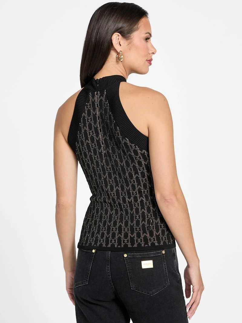 Billie Monogram Sweater Top