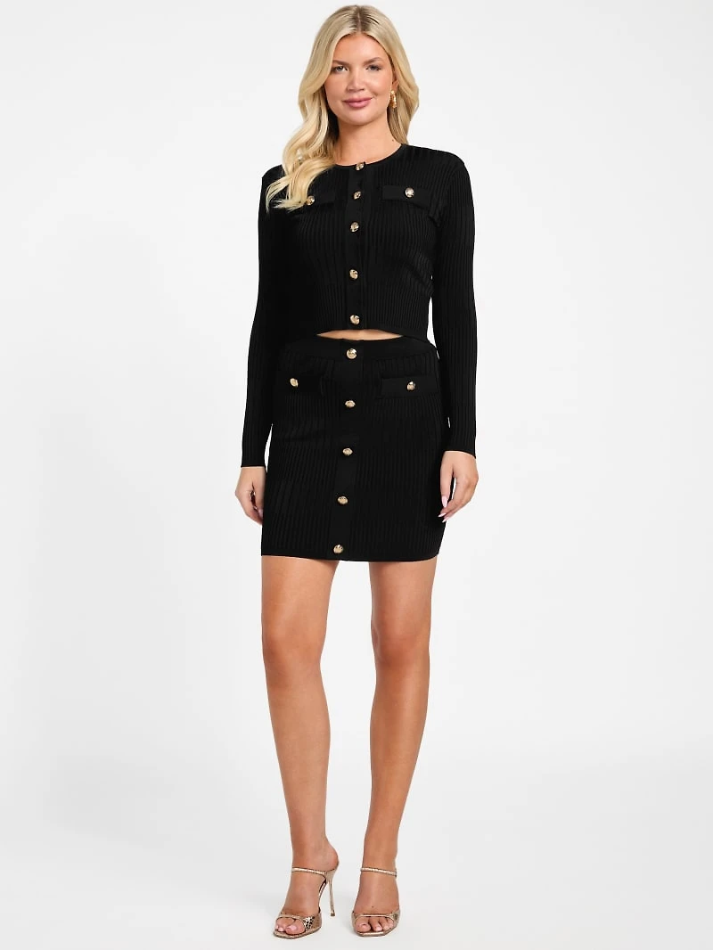 Janet Ribbed Sweater Cardigan