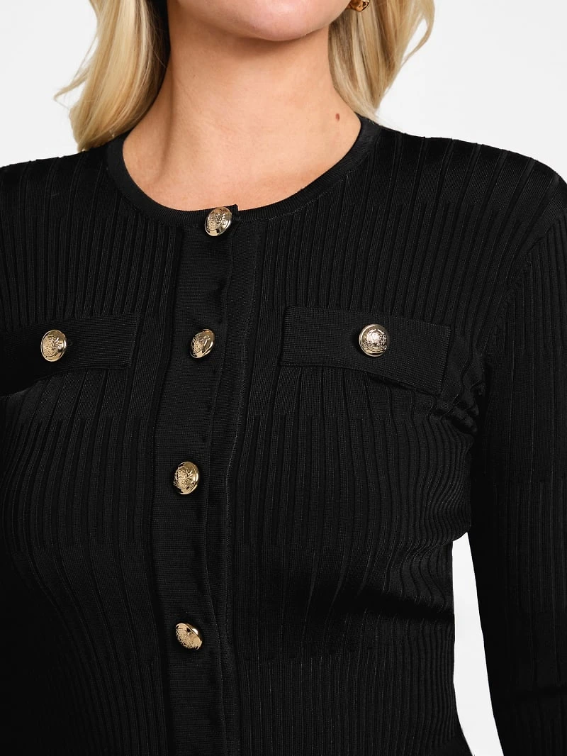 Janet Ribbed Sweater Cardigan