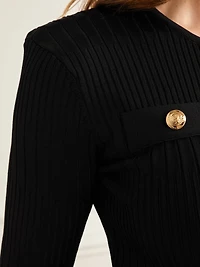 Janet Ribbed Sweater Cardigan