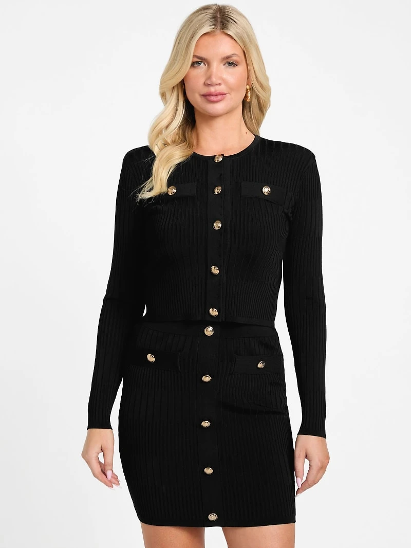 Janet Ribbed Sweater Cardigan