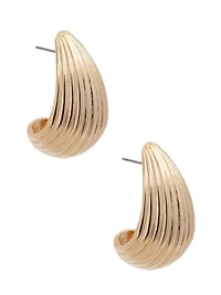 Gold-Tone Teardrop Earring