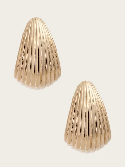 Gold-Tone Teardrop Earring