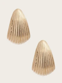 Gold-Tone Teardrop Earring