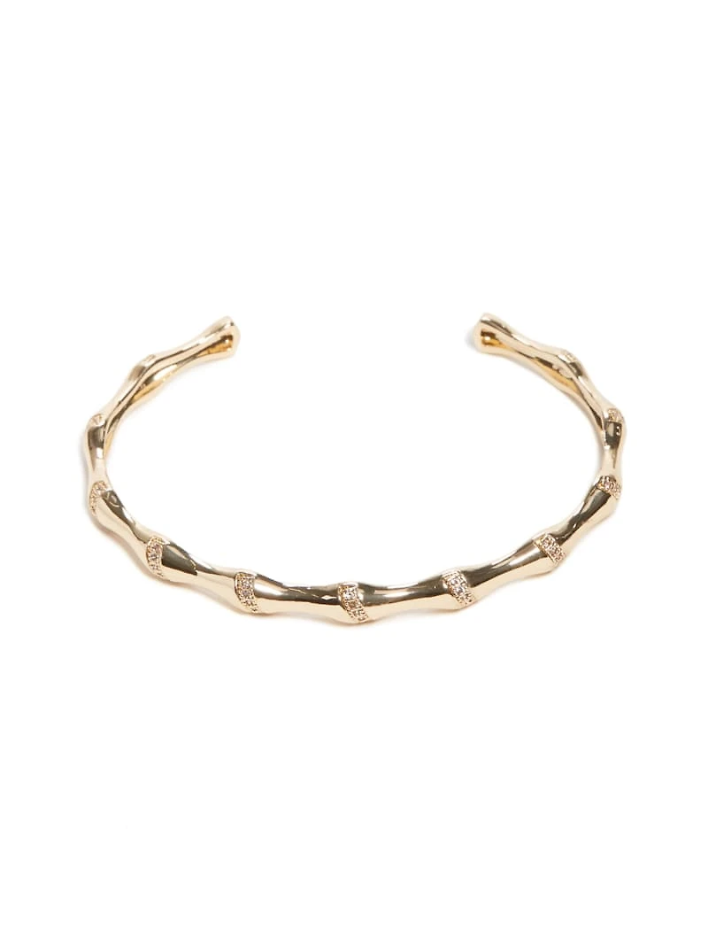 Gold-Tone Bamboo-Inspired Cuff