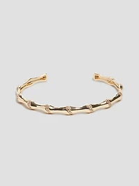 Gold-Tone Bamboo-Inspired Cuff