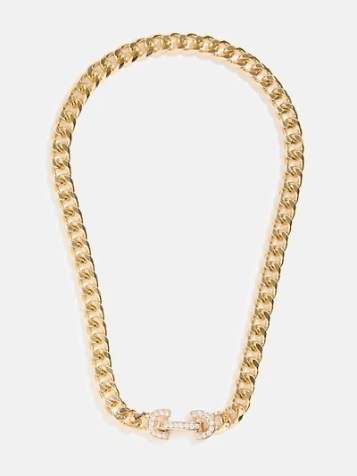Gold-Tone Chain Crystal Necklace