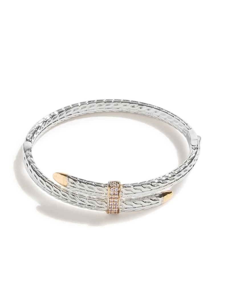 Textured Two-Tone Bangle