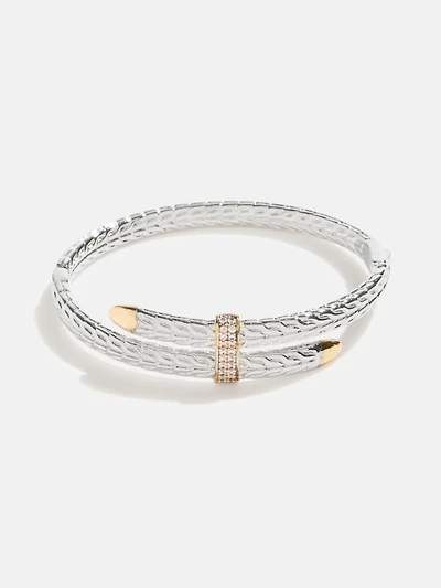 Textured Two-Tone Bangle
